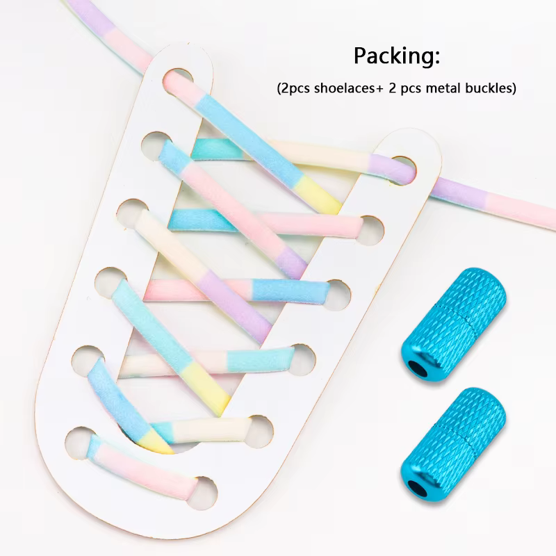 Lacets de tennis élastiques colorés pour enfants et adultes