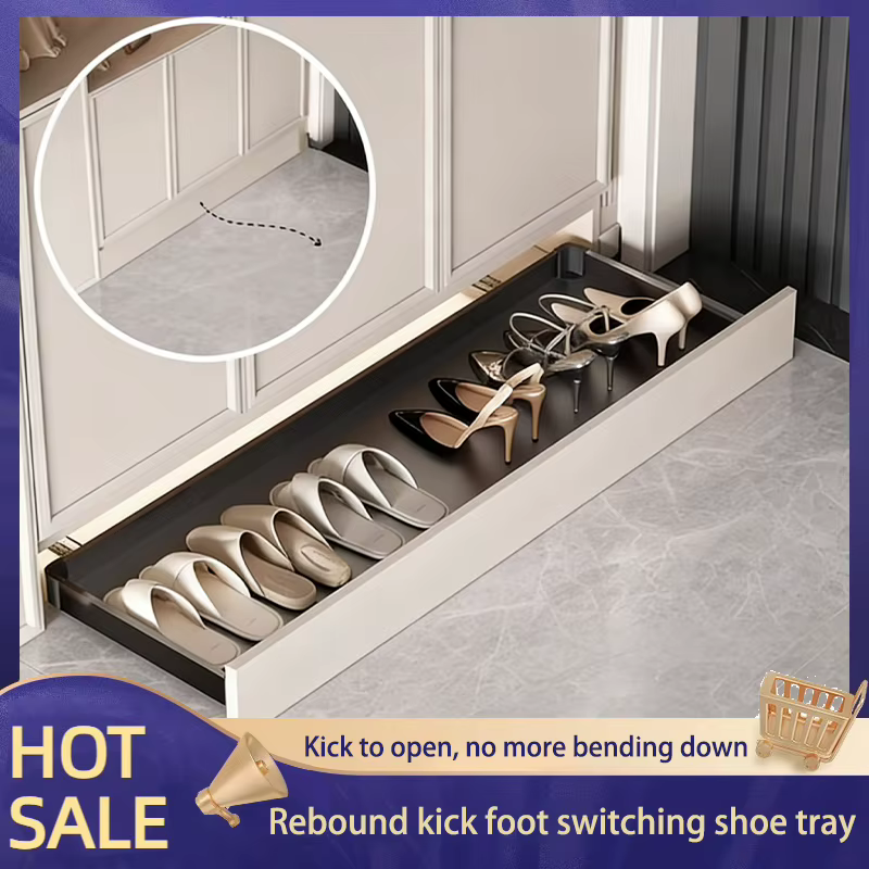 Tiroir coulissant rétractable sous meuble à chaussures