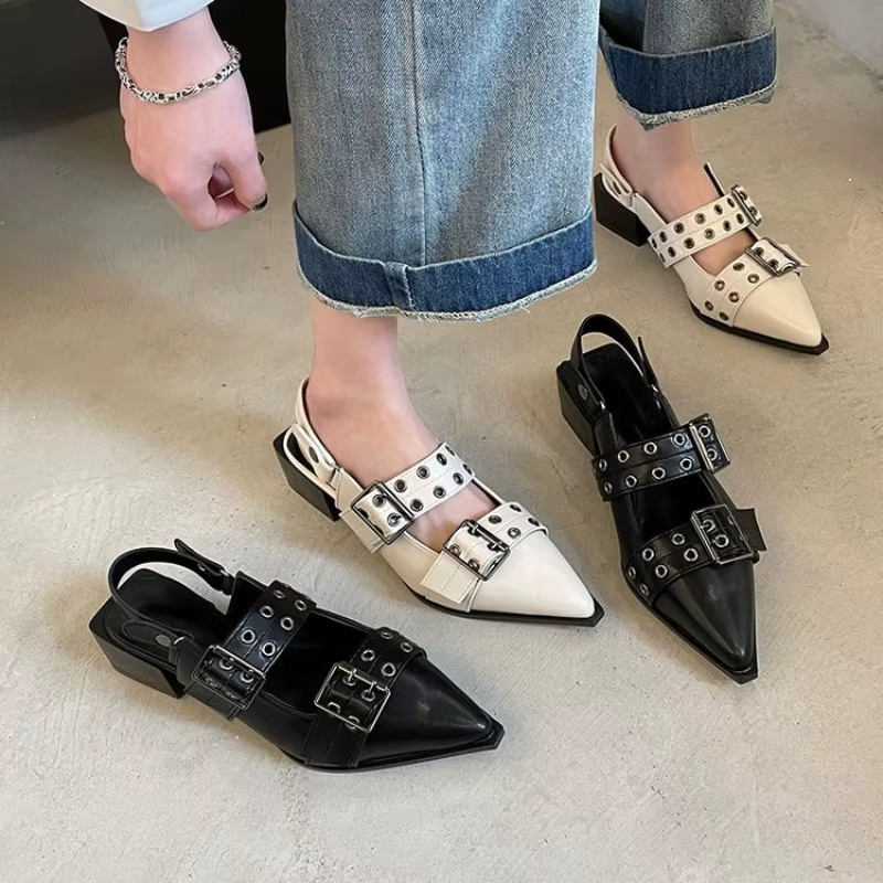 Chaussures pointues Mary Jane pour femmes