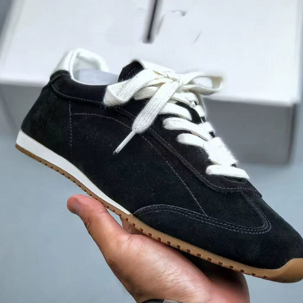 Chaussures de sport plates vintage Deqin originales à lacets