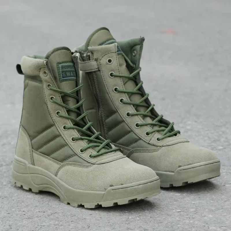 Dulboots-Bottes de saut du désert de force spéciale pour hommes, bottes de randonnée en plein air, chaussures de rinçage, chaussures de sécurité de travail