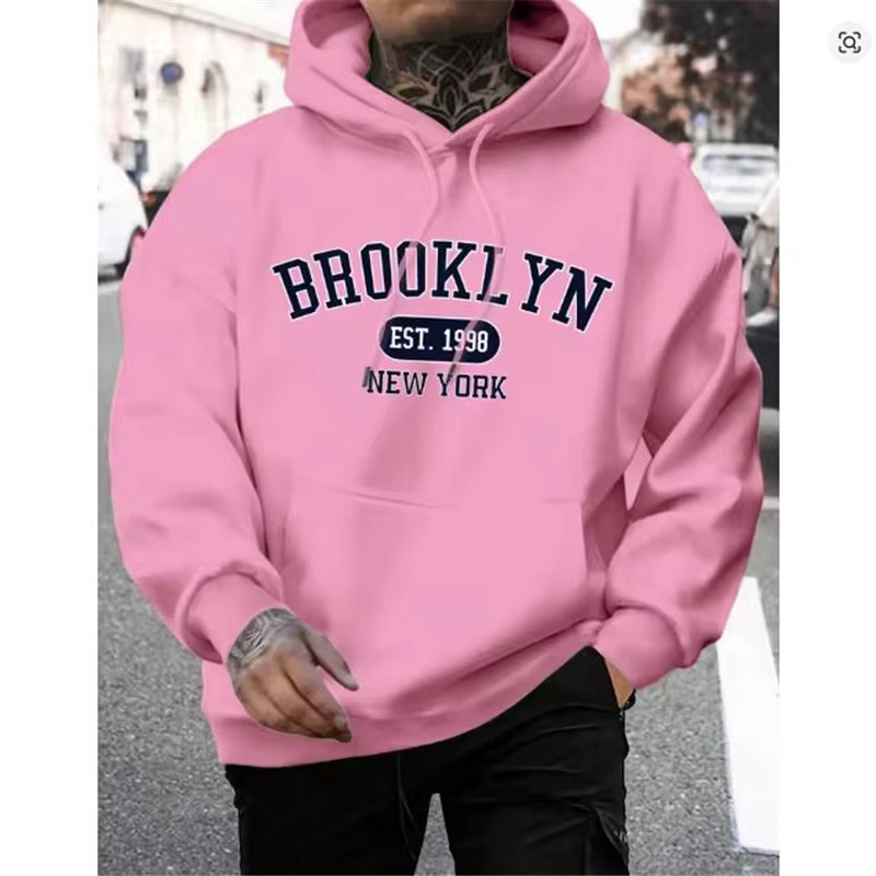 Brooklyn Est 1998 New York Printing Men Hoodies Harajuku Crewneck Hoodie Fashion Oversize Hoody Autumn Comfortable Tracksuit