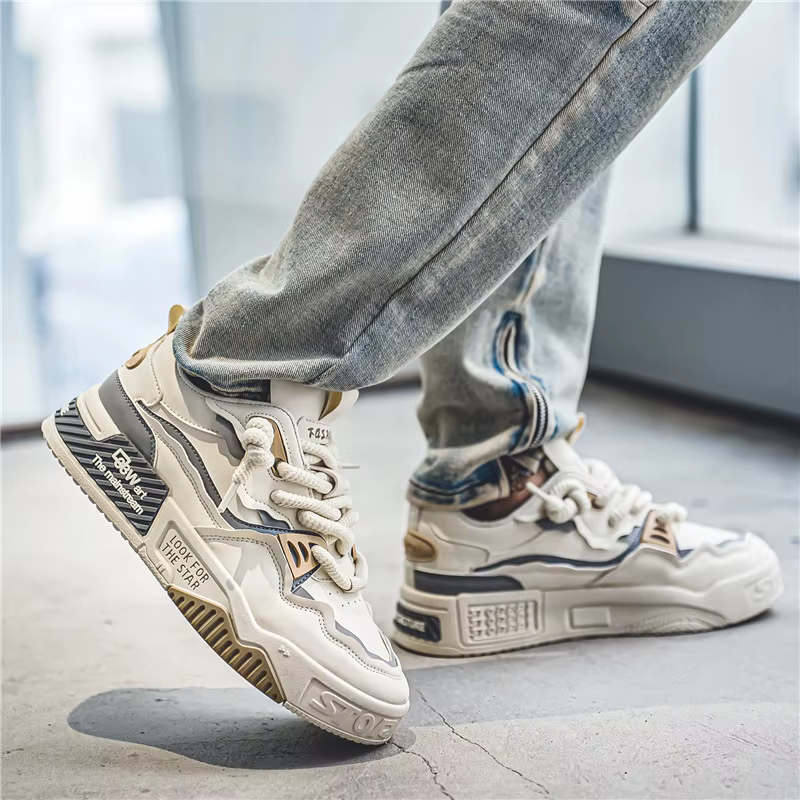 Chaussures décontractées à semelle épaisse pour hommes