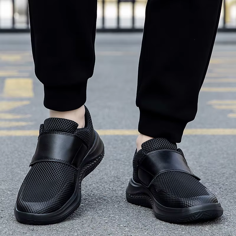 Hommes orthopédiques pieds larges gonflés marche chaussures décontractées pouce éversion réglage doux confortable
