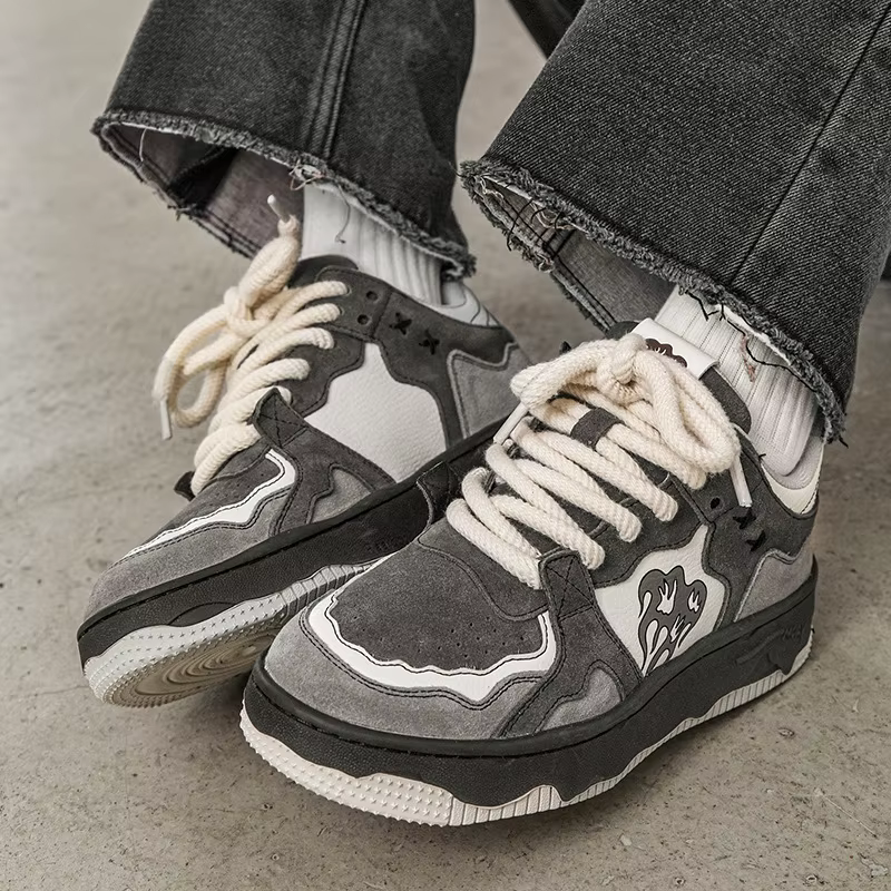 Femmes chaussures hommes rétro Hip-hop Punk Goth Y2K volcan Skateboard
