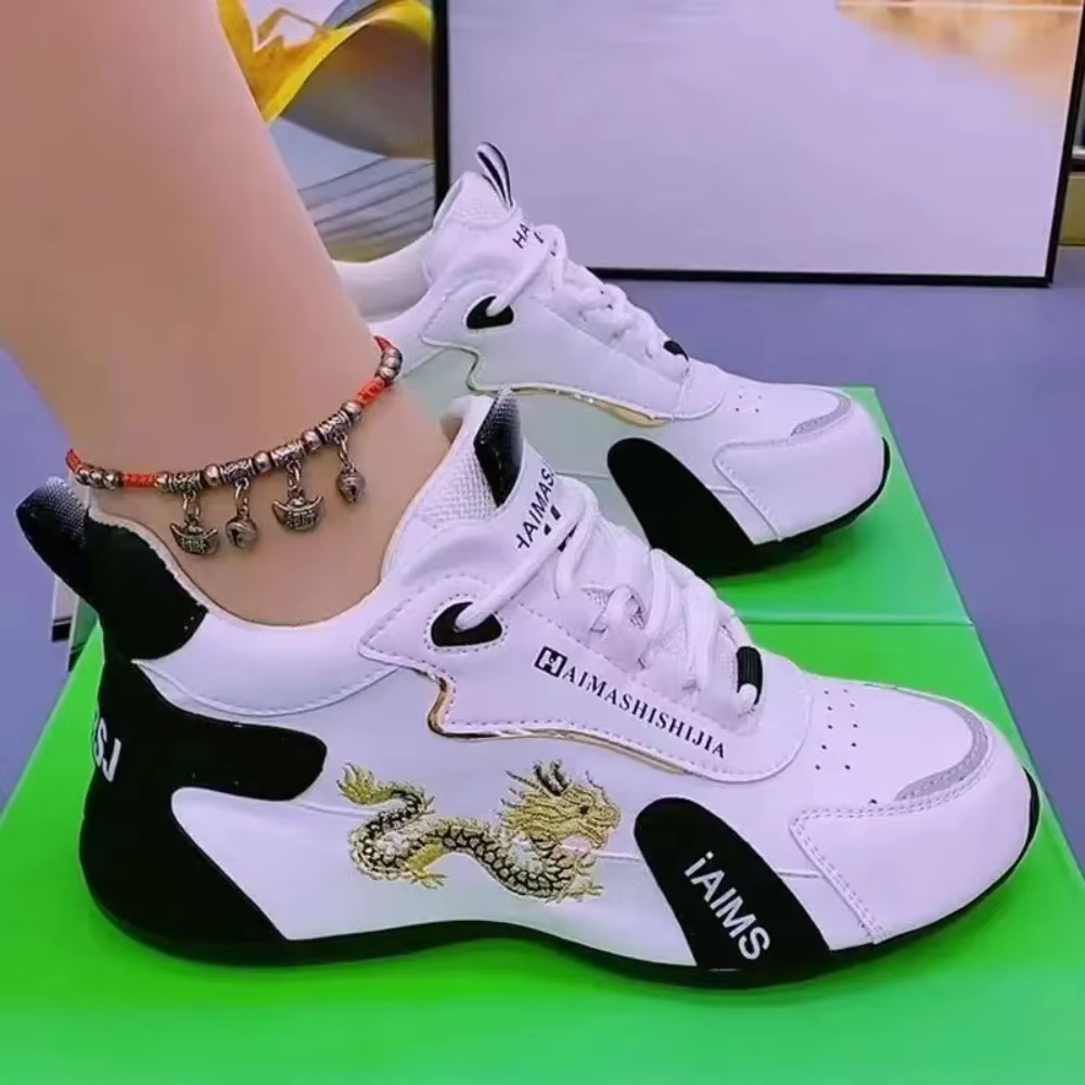Baskets de Styliste en Cuir pour Femme