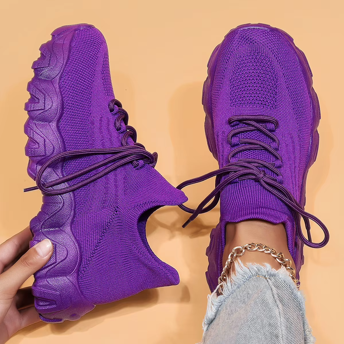 Printemps rose chaussures décontractées respirant maille baskets pour femmes