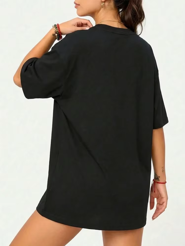 T-shirt oversize pour femmes, imprimé Californie, manches courtes, col rond, en coton, printemps-été, décontracté, mode quotidienne, vêtements pour femmes