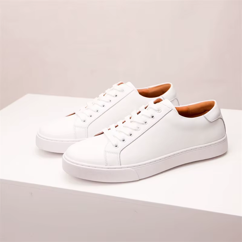 Baskets en cuir véritable pour hommes