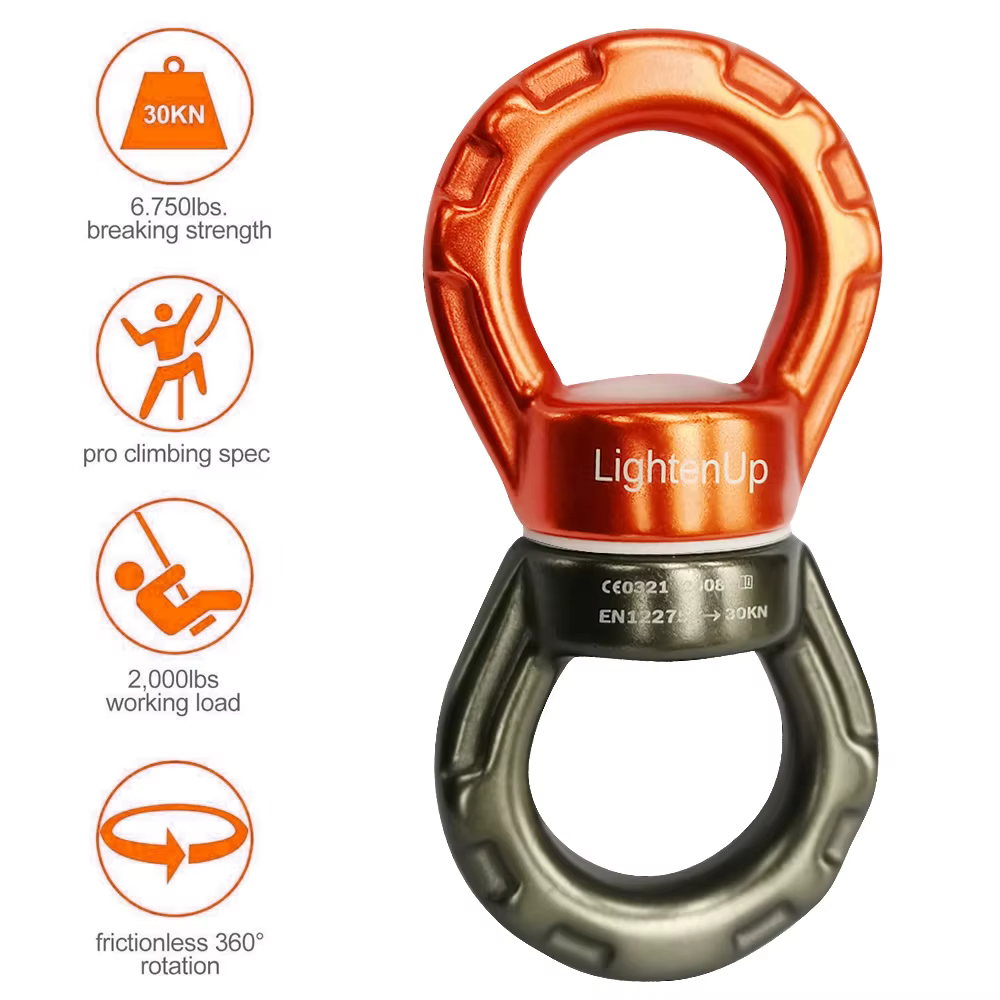 30KN accessoires de Yoga anneau universel anneau de cardan connecteur rotatif hamac rotatif balançoire Spinner corde connecteur pivotant