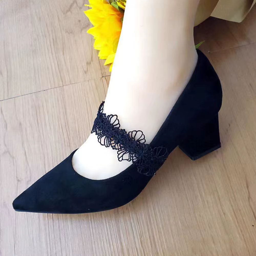 Ceinture de chaussure de rinçage en dentelle pour femme