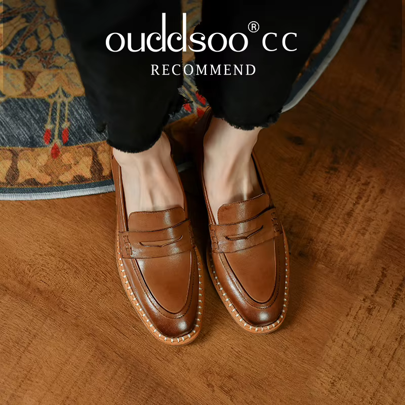 Ods-Mocassins en cuir véritable pour hommes