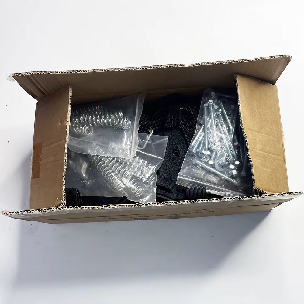 1 paire de chaussures aérateur de pelouse noires