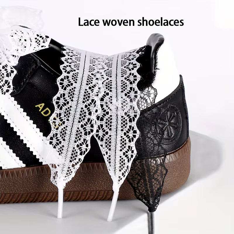3 paires de lacets en dentelle