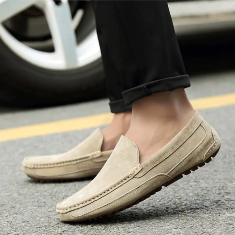 Mocassins en cuir suédé pour hommes