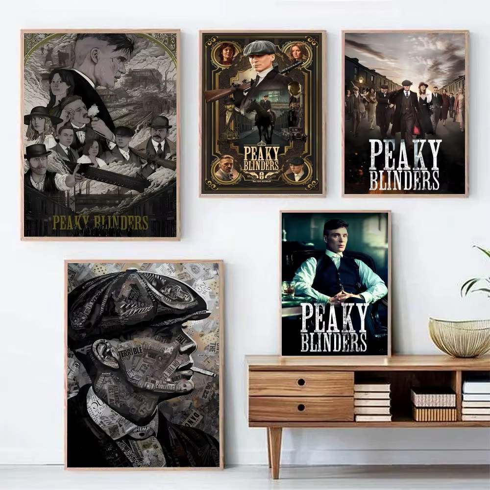 Affiche en papier imprimé Tommy Shelby Peaky Blinders, 1 pièce, maison, salon, chambre à coucher, entrée, Bar, Restaurant, café, peinture artistique, décoration
