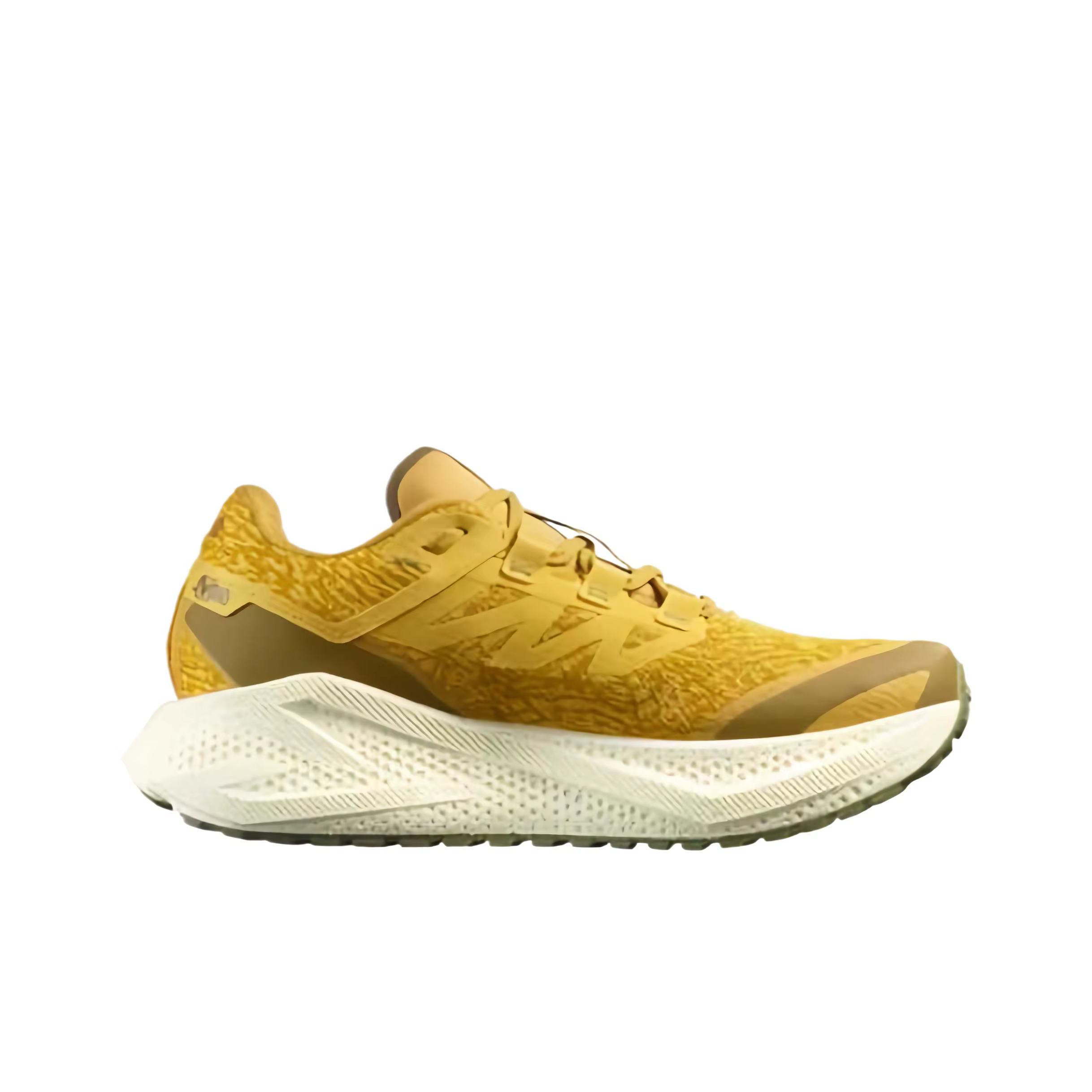 POIZON SALOMON Aero Glide Chaussures de course décontractées basses résistantes à l'abrasion pour la ville et les trajets quotidiens pour hommes Jaune moutarde L47812000