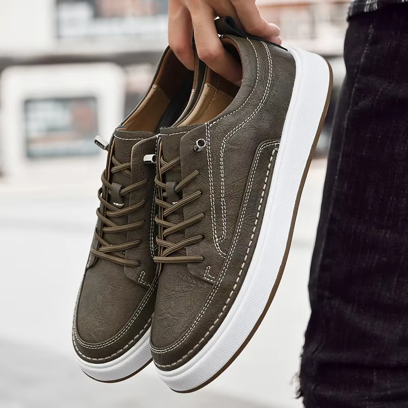 Chaussures en cuir véritable pour hommes de marque italienne semelle intérieure confortable
