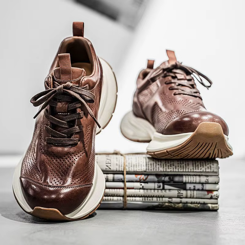 Chaussures en cuir décontractées pour hommes de style britannique