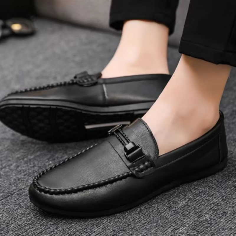 Semelle épaisse hommes chaussures décontractées plate-forme mocassins de bureau