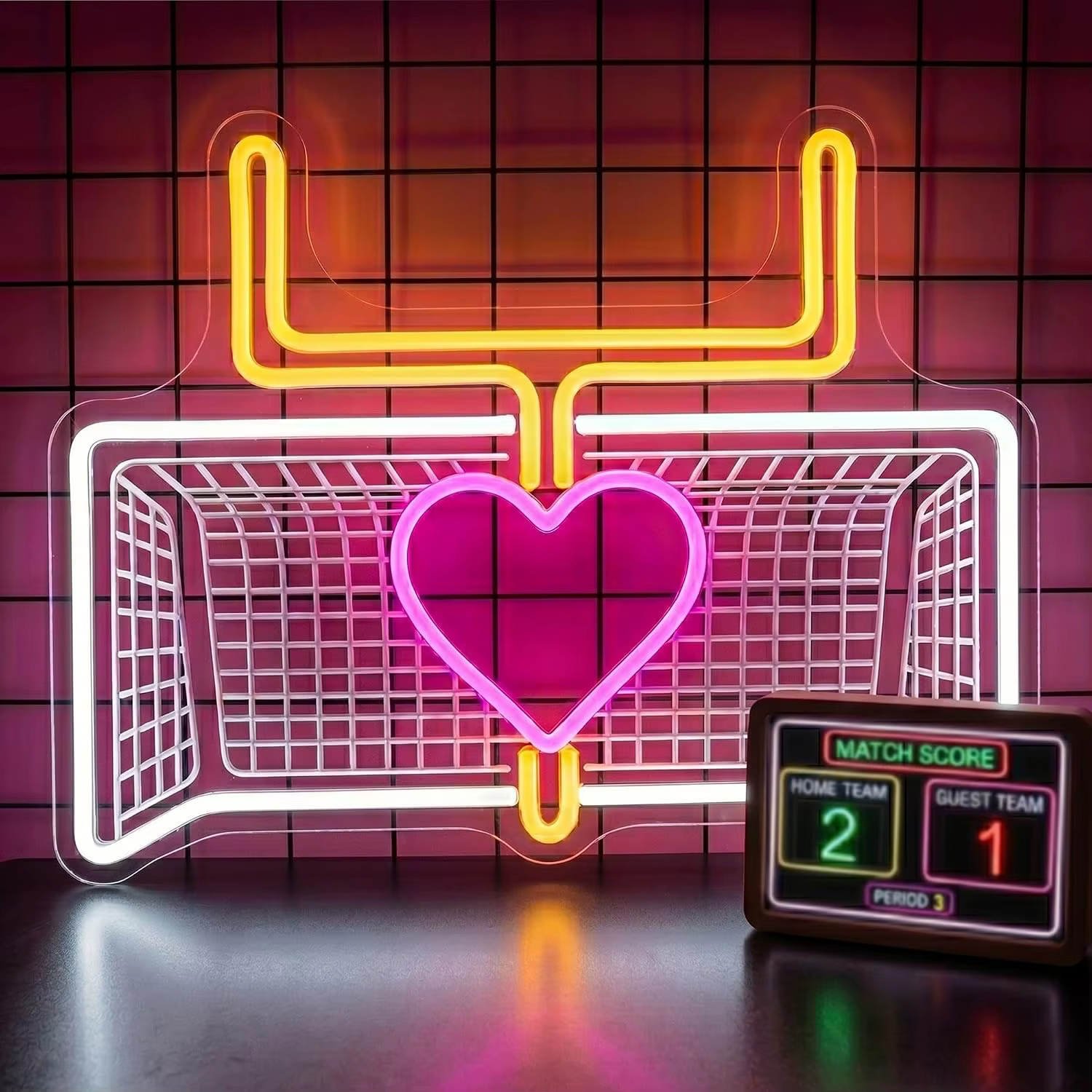 Panneau néon en forme de panier de basket-ball, lumière LED USB, décoration murale pour salle de jeux, chambre à coucher, bar, sport, cadeau de Saint-Valentin, de mariage ou d'anniversaire