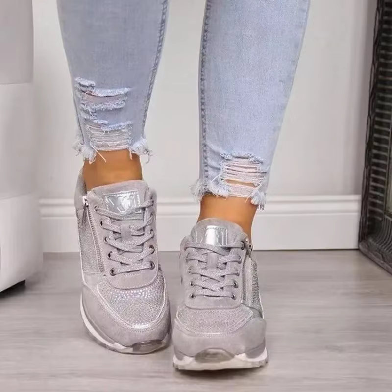 Baskets compensées résistantes à l'usure pour femmes