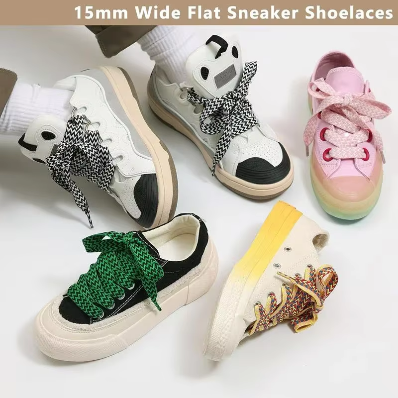 Encounaker-Lacets Lumineux Plats et Ondulés pour Chaussures de dehors