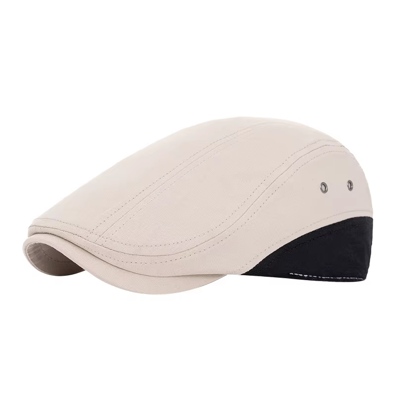 Béret Vintage Patchwork Printemps-Été pour Hommes et Femmes, Style Artiste Peintre, Béret Plat Ivy