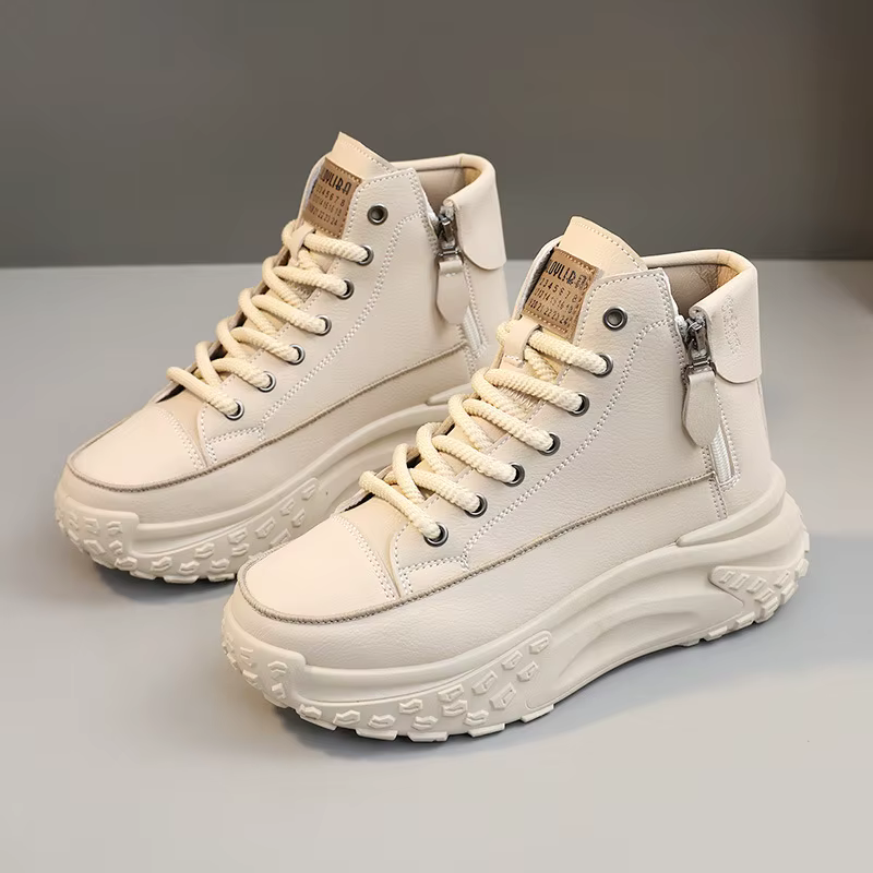 ZANPACE 2025 automne femmes baskets en cuir toile respirant vulcanisé plate-forme chaussures d'été mode Casualot