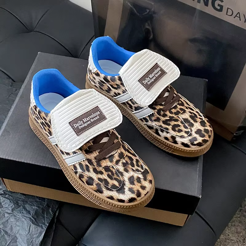 Baskets léopard tendance pour femmes