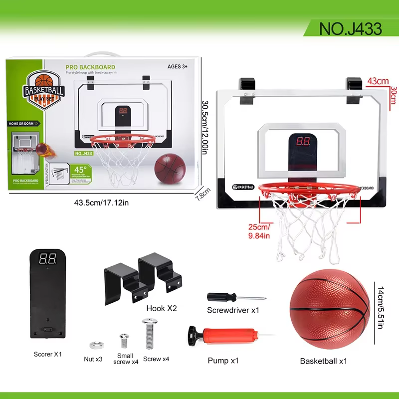 Mini cerceau de basket-ball pour enfants, avec tableau de bord électronique, panneau de Sport, accessoire d'excersise d'extérieur et d'intérieur, jouets de jeu amusants