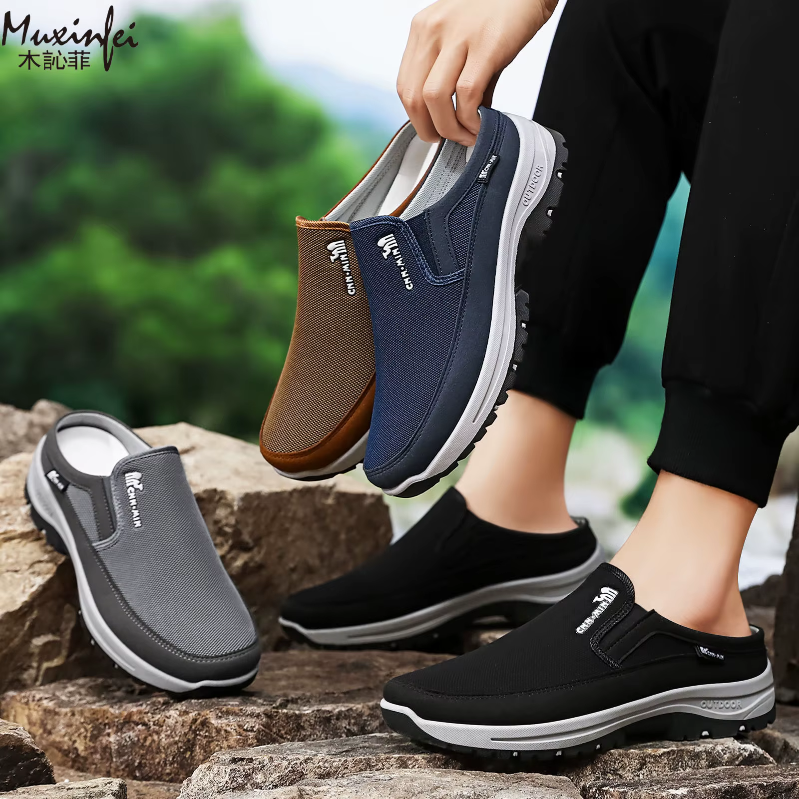 Chaussures pour hommes Printemps 2026 Nouveauté Polyvalentes Décontractées Mi-montantes Confortables