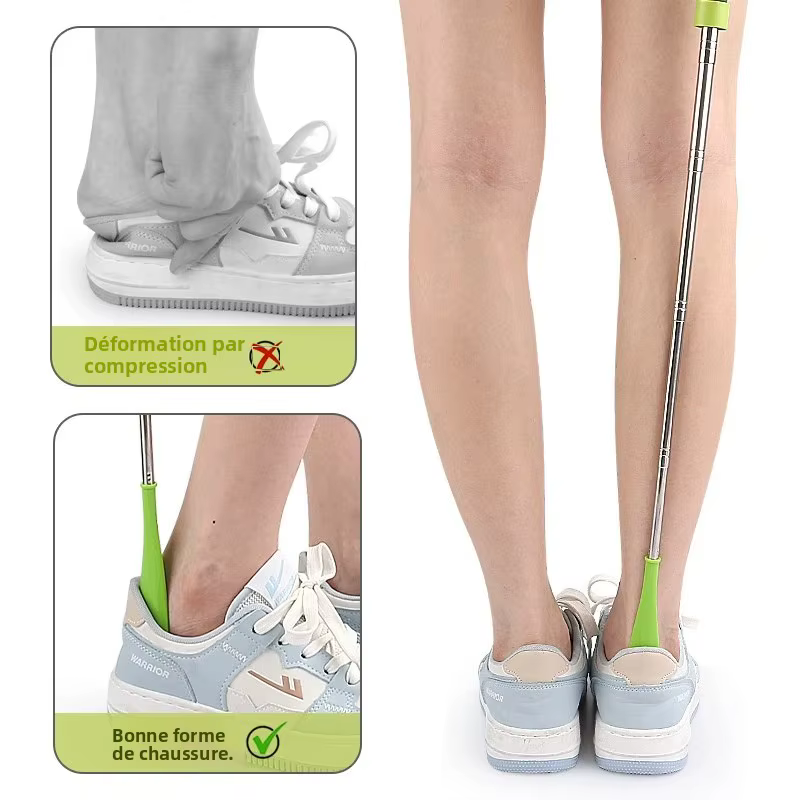 Nouvelles Chausse-pieds Longues Extensibles 30cm-71cm en Métal