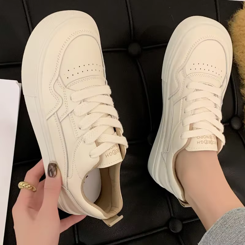 Chaussures Plates en Cuir group pour Femme