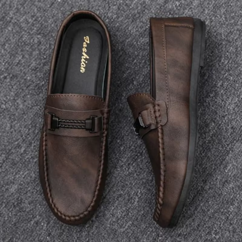 Semelle épaisse hommes chaussures décontractées plate-forme mocassins de bureau