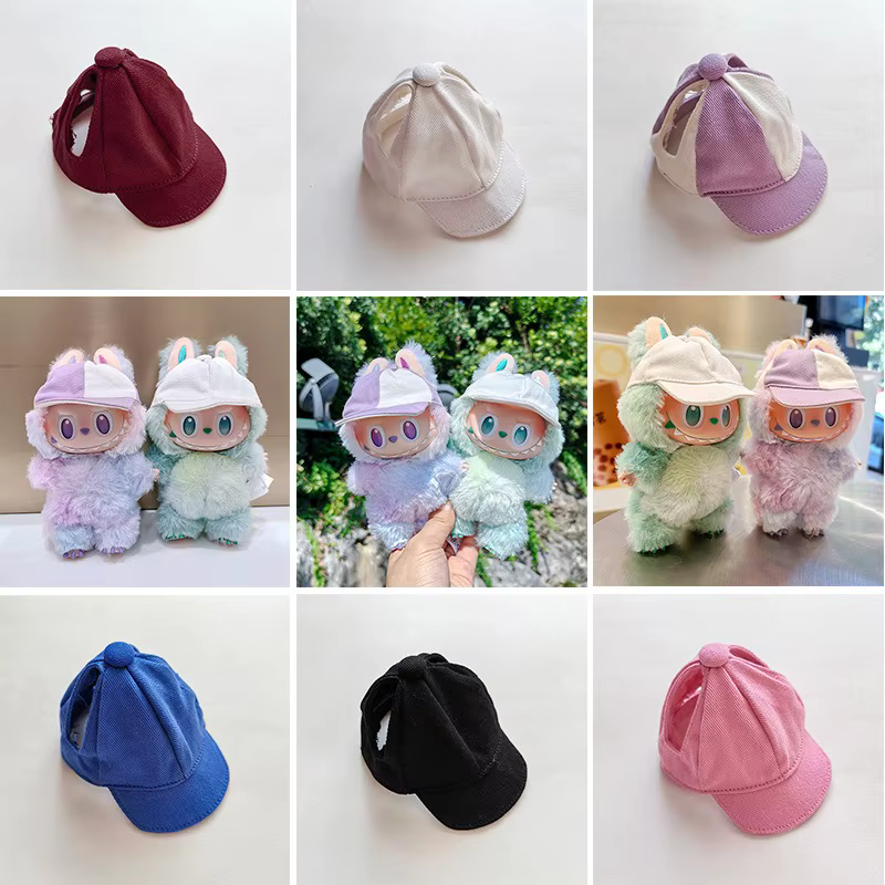Pour 15/17 cm Labubu accessoires Labubu sans oreilles chapeau de Baseball Labubu chapeau tenue vêtements mode cadeau