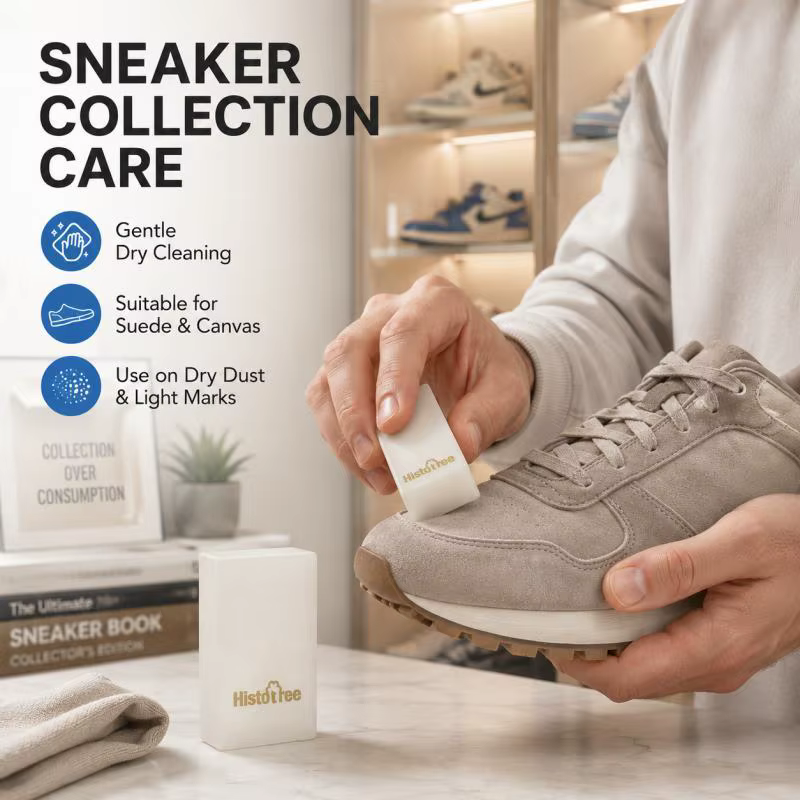 Gomme nettoyante pour chaussures en daim, nettoyant à sec sans eau pour daim, nubuck et baskets blanches, détachant portable pour chaussures