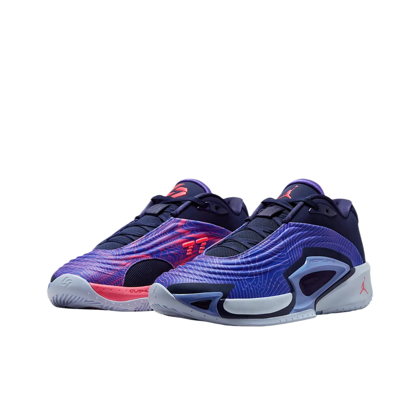 POIZON Jordan Luka 3 Chaussures de basket-ball basses à amorti pour hommes Violet FQ1285-500