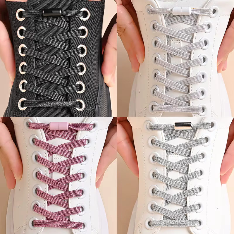 Lacets de chaussures sans lacets élastiques