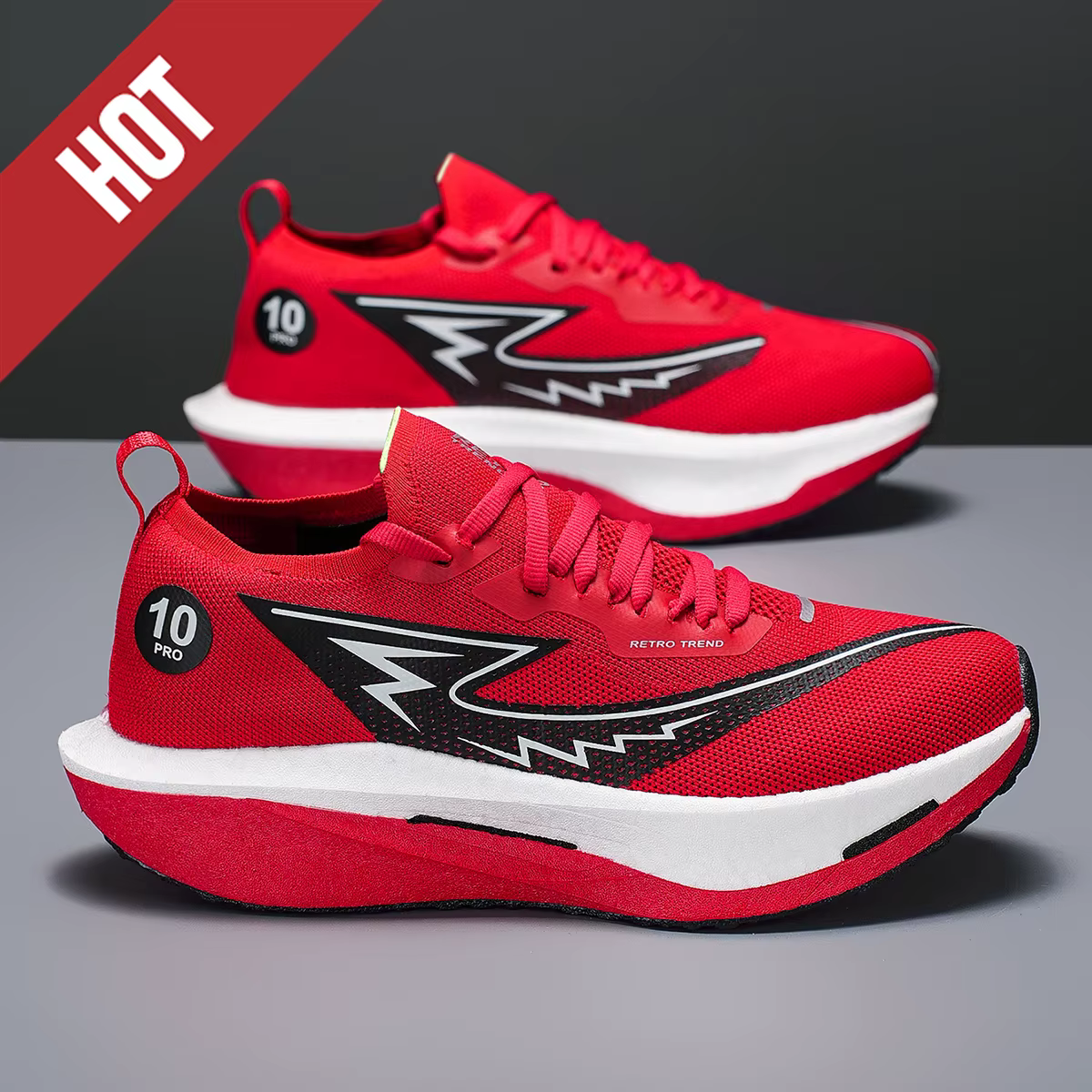 Chaussures de course Marathon avec plaque en carbone