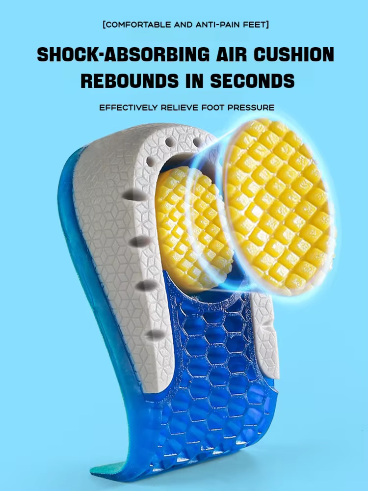 1 paire de semelles intérieures de chaussures en Gel pour pieds