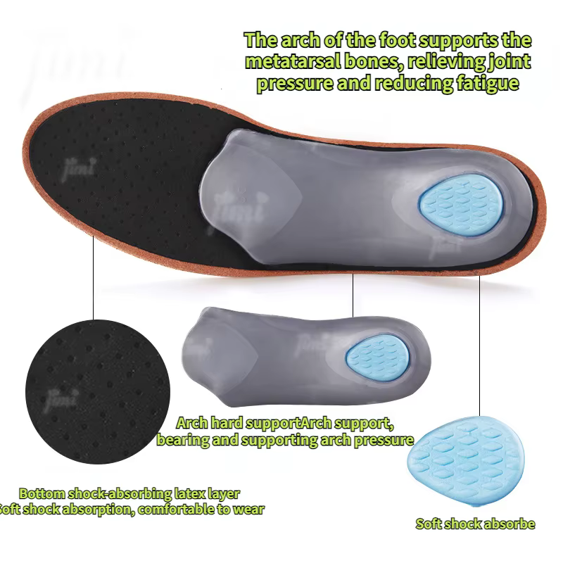 Semelle intérieure orthopédique 4WD unisexe, coussin de soutien de la voûte plantaire, coussin de pied plat, coussin de chaussure, anti-favorable, carbone actif, soins des pieds, baskets