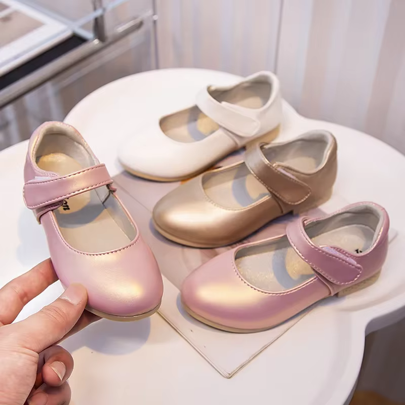Filles princesse chaussures en cuir PU polyvalent décontracté semelle souple respirant enfants