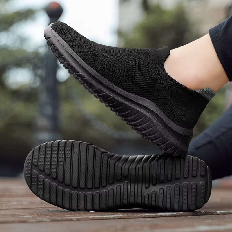 Chaussures pour hommes semelle souple baskets à enfiler