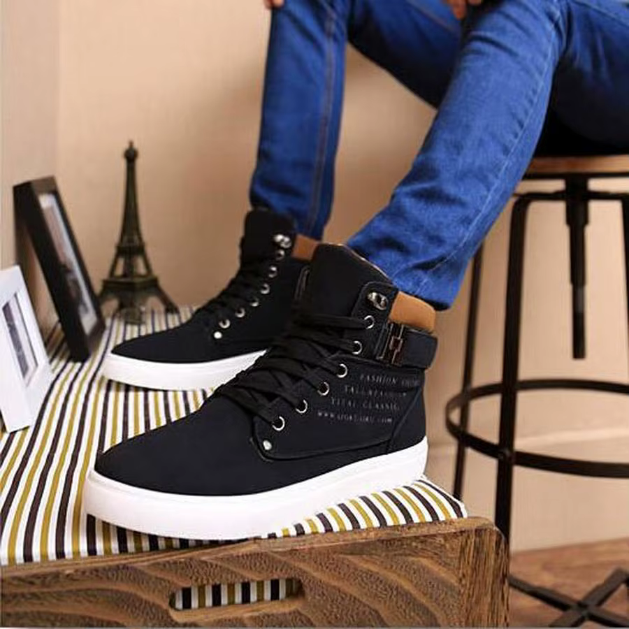 Nouveauté hommes chaussures hautes décontractées printemps/automne baskets