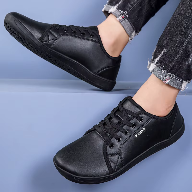 Oiaano bout large hommes chaussures minimalistes baskets confortables en cuir