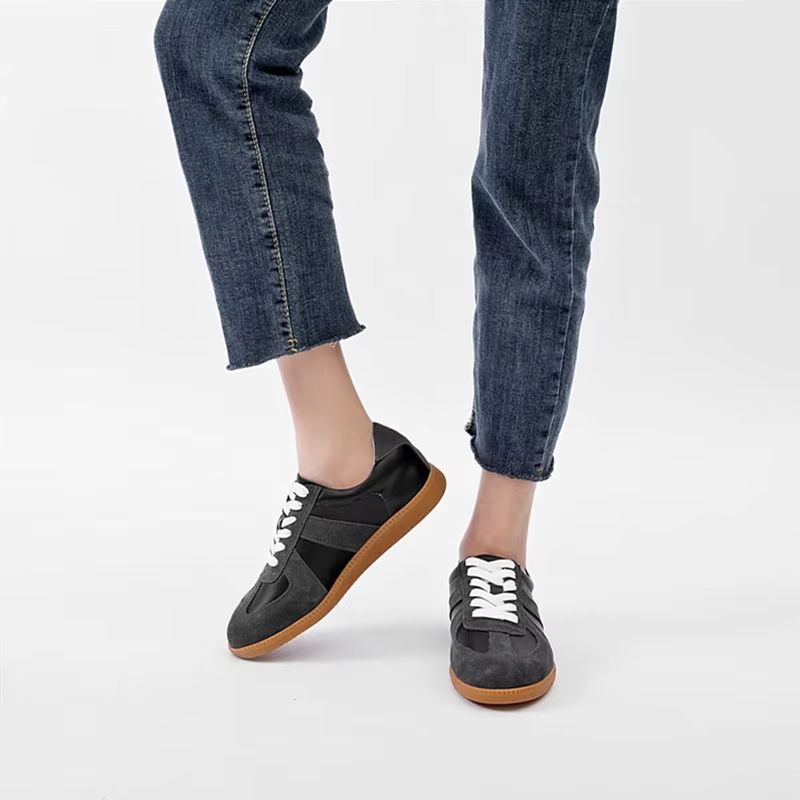DIMANYU Baskets Femme Printemps 2026 Nouveauté Cuir Véritable Antidérapantes Bout Rond Chaussures