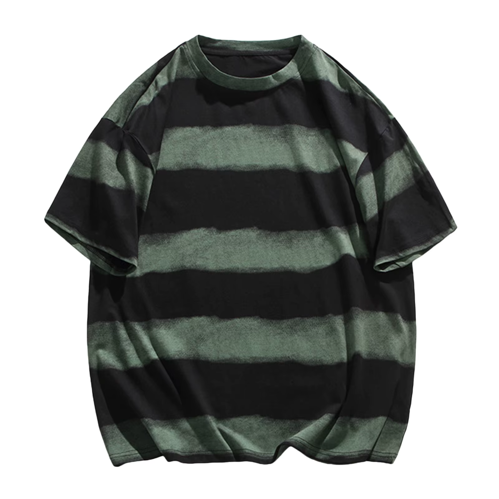 T-shirt oversize style hip-hop pour homme, nouveau coloris dégradé, décontracté, col rond, manches courtes, mode coréenne Y2K, tee-shirt ample pour homme