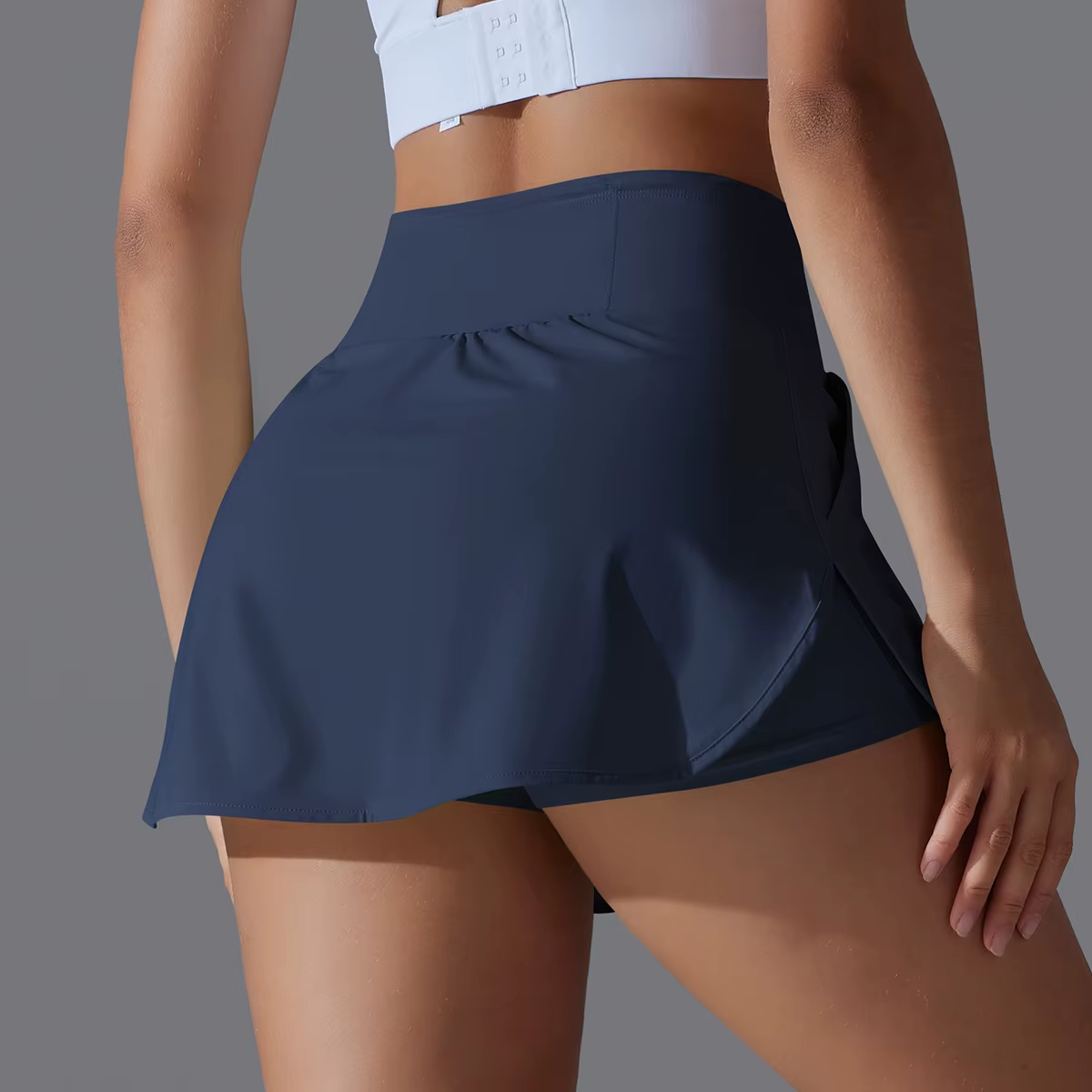 Jupe de sport et yoga 2-en-1 pour femme avec short intégré, taille haute, respirante, anti-transpiration, pour badminton, tennis, fitness et golf