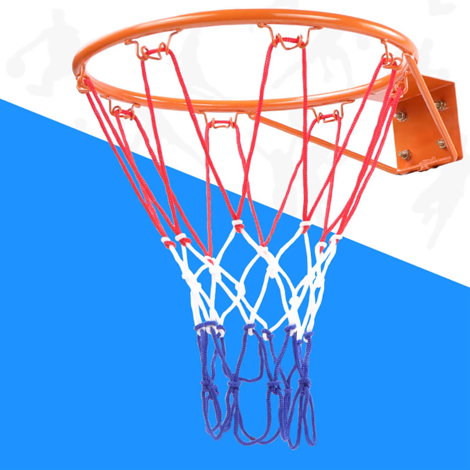 Ensemble de cerceaux de basket-ball pour enfants de 32CM, cadre de jante solide monté sur porte murale avec 1 filet et 4 vis d'expansion, cerceau de basket-ball suspendu